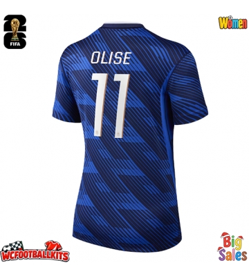 France Michael Olise #11 Replica Home Stadium Shirt for Women World Cup 2026 Short Sleeve
